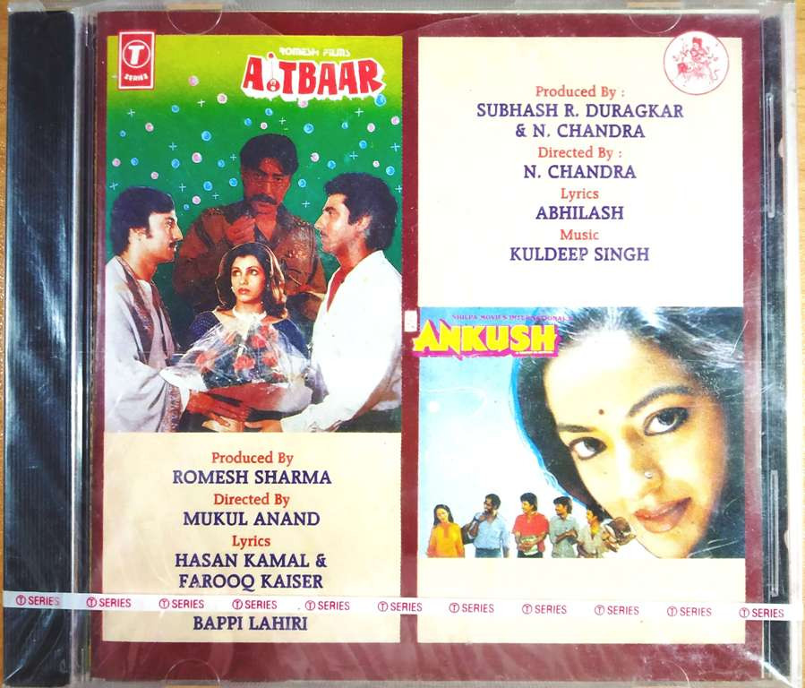 Aitbaar (1985) Bappi Lahiri - Ankush (1986) Kuldip Singh Pre-Owned T-Series Audio CD