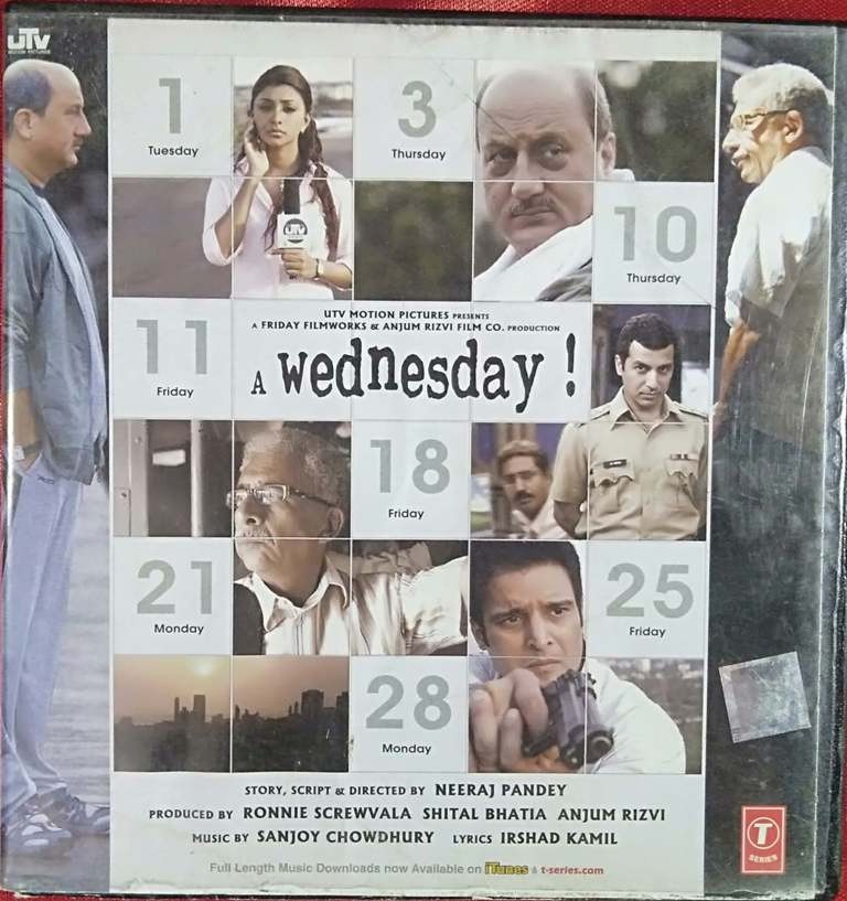 A Wednesday (2008) Sanjoy Chowdhury Pre-Owned T-Series Audio CD