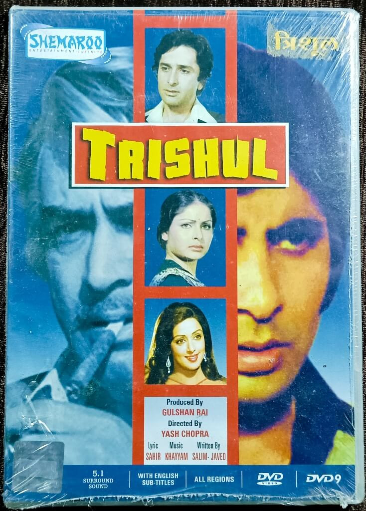 Trishul (1978) Directed by Yash Chopra & Music by Khayyam Pre-Owned Shemaroo DVD CD