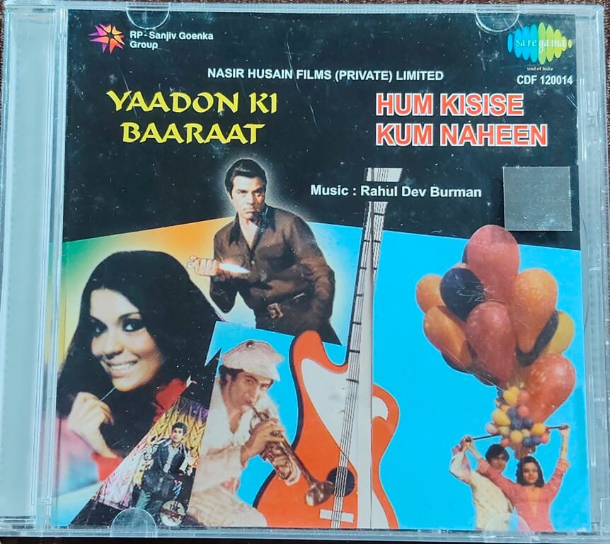 Yaadon Ki Baaraat / Hum Kisise Kum Naheen (1977) Rahul Dev Burman Pre-Owned HMV Audio CD