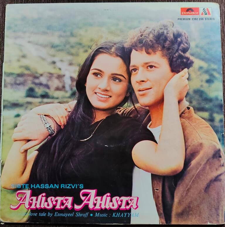 Ahista Ahista (1981) Khayyam Pre-Owned Vinyl, 12" Polydor LP Record