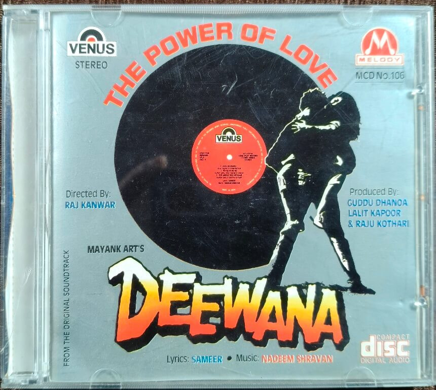 Deewana (1992) Nadeem-Shravan Bollywood OST Title Pre-Owned Melody-Venus Imported Audio CD