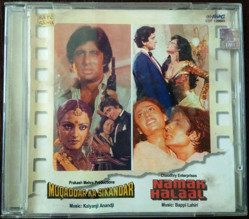 Muqaddar Ka Sikandar (1978) Kalyanji-Anandji - Namak Halaal (1982) Bappi Lahiri Pre-Owned Saregama, Rpg Audio CD