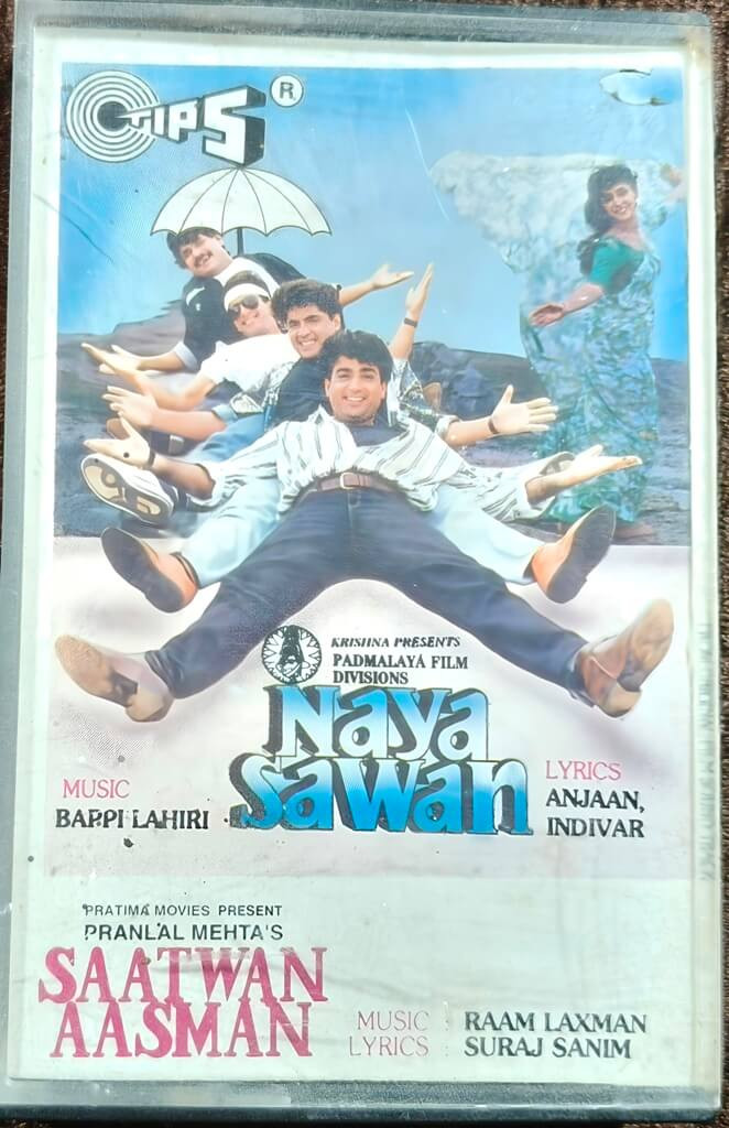 Naya Sawan (1991) Bappi Lahiri / Saatwan Aasman (1991) Raam Laxman Pre-Owned Tips Audio Cassette
