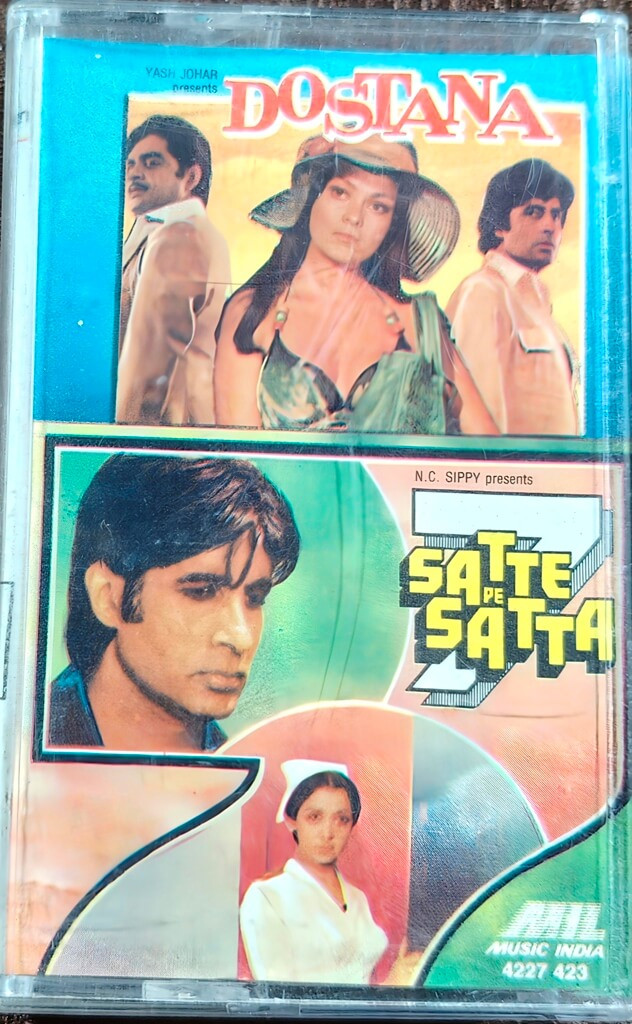 Dostana (1980) Laxmikant-Pyarelal / Satte Pe Satta  (1982) R. D. Burman Pre-Owned PolyGram Audio Cassette