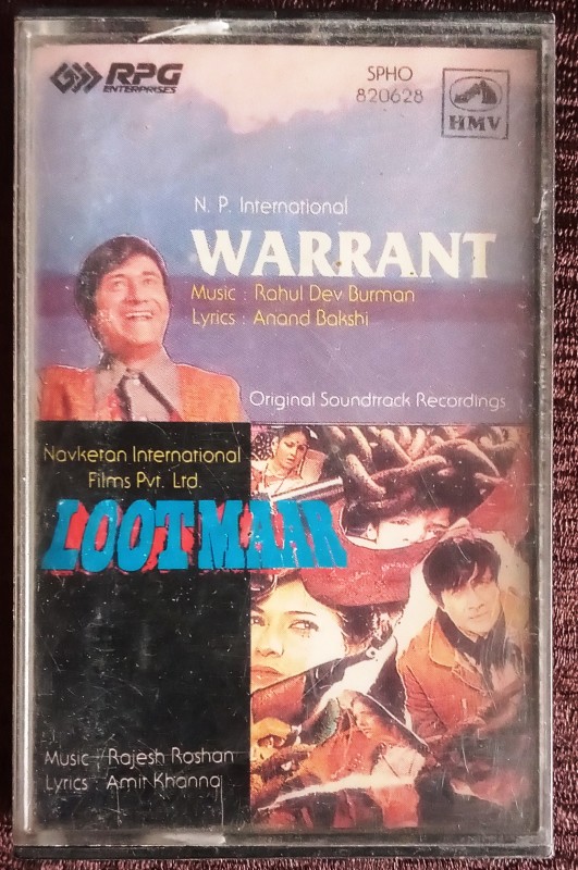 Warrant (1975) Rahul Dev Burman / Lootmaar (1980) Rajesh Roshan Pre-Owned HMV, RPG Audio Cassette