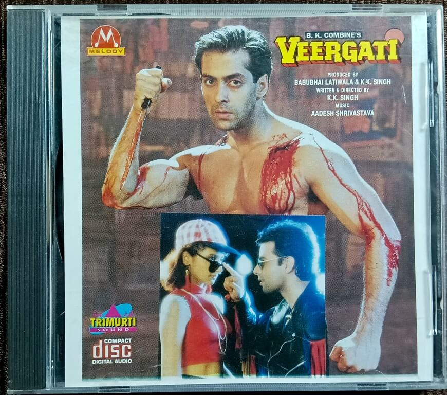 Veergati (1995) Aadesh Shrivastava Pre-Owned Trimurti Sound - Melody Imported Audio CD