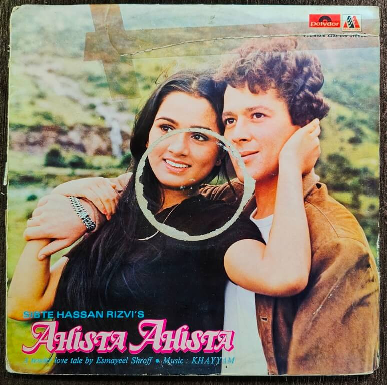 Ahista Ahista (1981) Khayyam Pre-Owned Polydor, Sound Track Vinyl, 12" LP Record