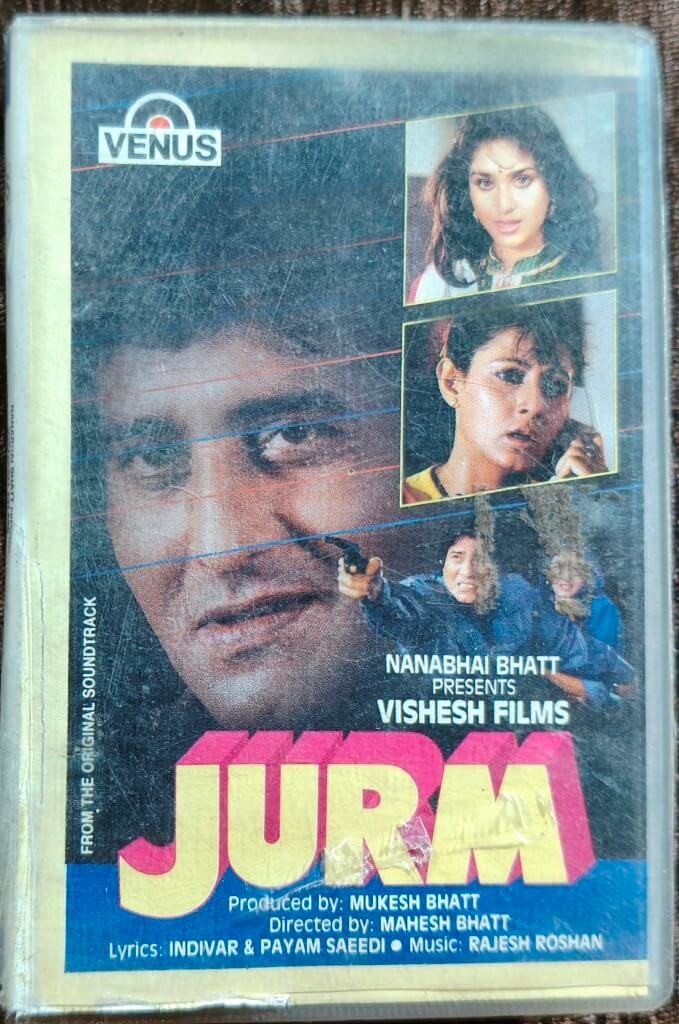 Jurm (1990) Rajesh Roshan Pre-Owned Venus Audio Cassette