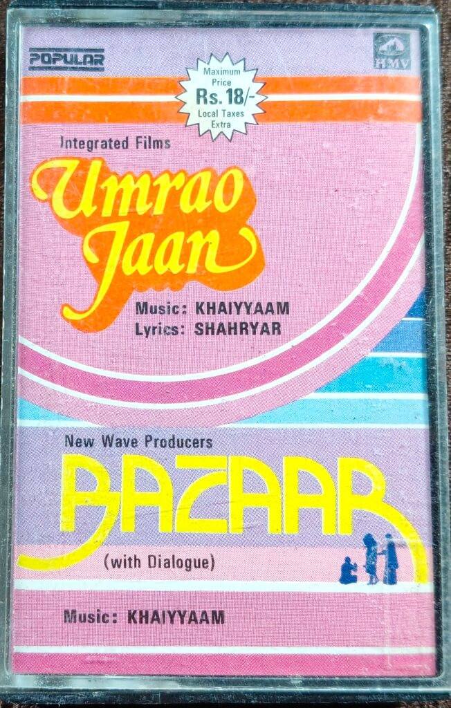 Umrao Jaan (1981) Khayyam / Bazaar (1982) Khayyam Pre-Owned HMV Popular Audio Cassette