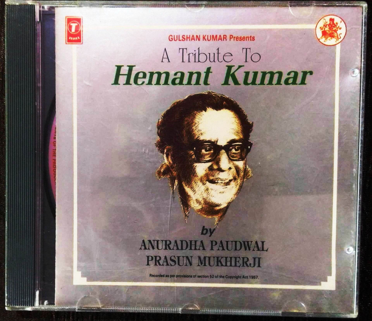 Anuradha Paudwal & Prasun Mukherjee - A Tribute To Hemant Kumar (1995) Ramesh Iyer Pre-Owned T Series Audio CD