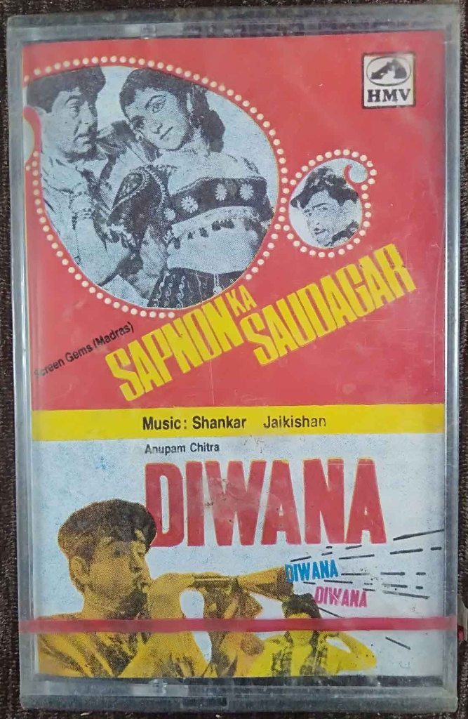Sapnon Ka Saudagar (1967) Shankar-Jaikishan / Diwana (1967) Shankar-Jaikishan Pre-Owned HMV Audio Cassette