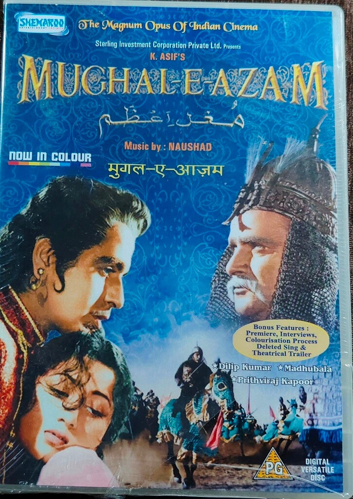 Mughal-E-Azam (1960) Directed by K. Asif & Music by Naushad Mainstream Hindi Movie (Now in Colour) Pre-Owned Shemaroo Double DVD CD Set