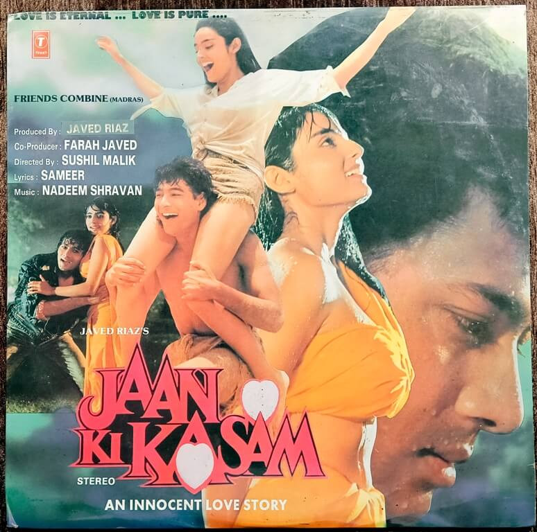 Jaan ki kasam (1991) Nadeem-Shravan Pre-Owned Vinyl, 12" T-Series LP Record