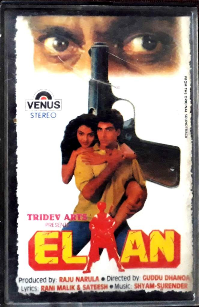 Elaan (1993) Shyam-Surender Pre-Owned Venus Audio Cassette