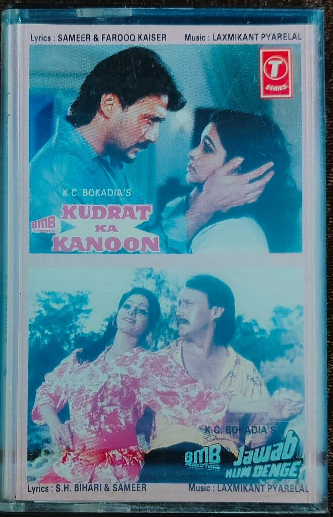 Kudrat Ka Kanoon (1987) Laxmikant-Pyarelal / Jawab Hum Denge (1986) Laxmikant-Pyarelal Pre-Owned T-Series Audio Cassette