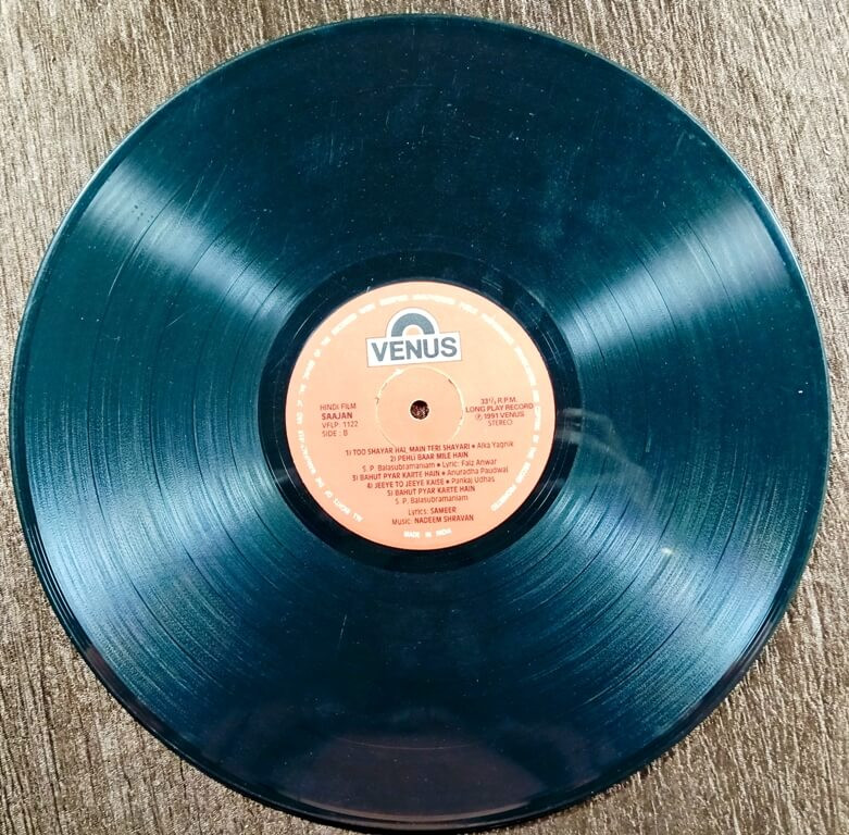 Saajan (1991) Nadeem-Shravan  Pre-Owned Venus Vinyl, 12" LP Record